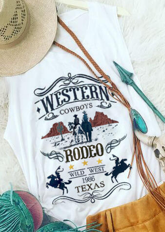 Western Cowboys Rodeo Texas Tank