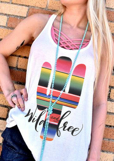 Wild And Free Cactus Tank without Necklace