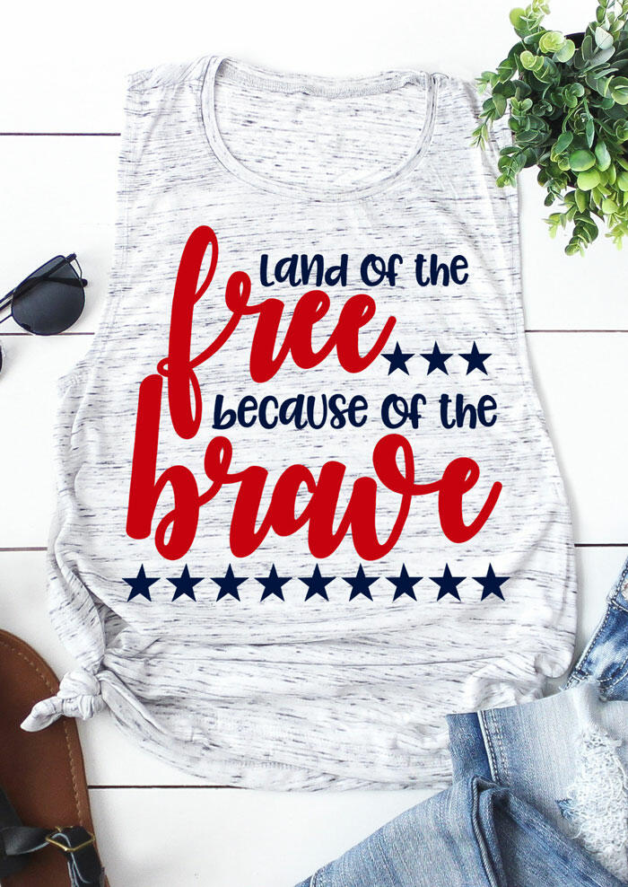 

Land Of The Free Tank, White, 440741