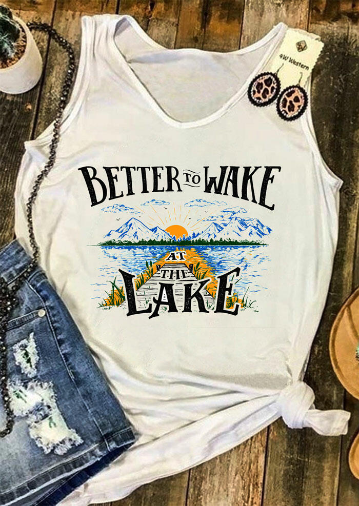 

Better To Wake At The Lake Tank, White, 440812