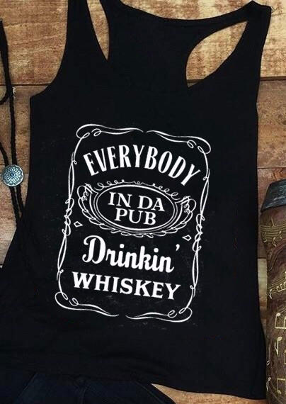 

Everybody Drinkin' Whiskey Tank, Black, 440896