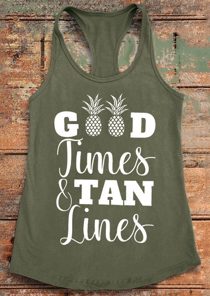 

Good Times & Tan Lines Tank, Army green, 440904