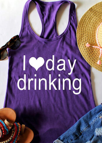 

I Love Day Drinking Tank, 440934, Purple