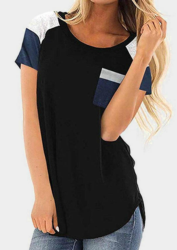 

Tees T-shirts Color Block Lace Splicing Baseball T-Shirt Tee in Burgundy,Deep Blue. Size: ,M