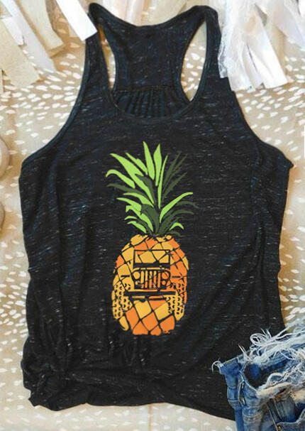 

Pineapple Jeep O-Neck Tank, 439736, Dark grey