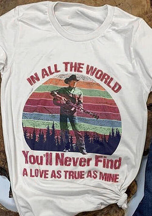 

Tees T-shirts You'll Never Find O-Neck T-Shirt Tee - White in White. Size