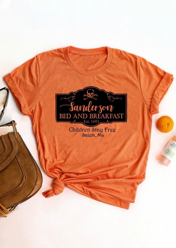 

Sanderson Bed And Breakfast T-Shirt, 416671, Orange