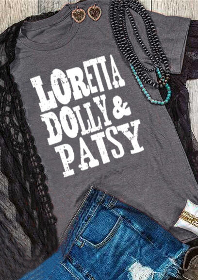 

Tees T-shirts Loretta Dolly & Patsy T-Shirt Tee in Dark Grey. Size