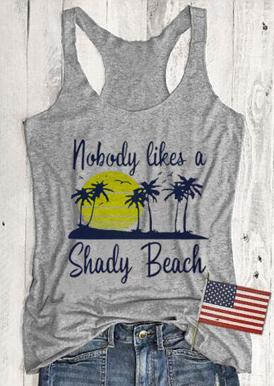 

Tank Tops Nobody Likes A Shady Beach Tank Top in Gray. Size