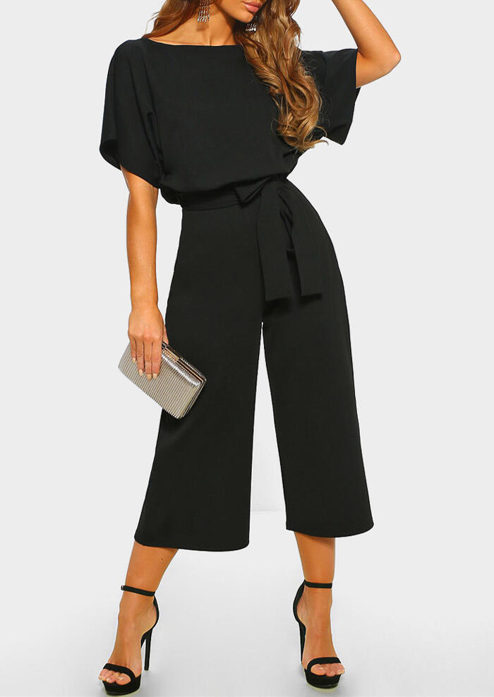 

Jumpsuits & Rompers Hollow Out Jumpsuit in Black. Size