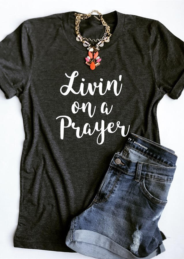 

Livin' On A Prayer T-Shirt without Necklace, Dark grey, 118244