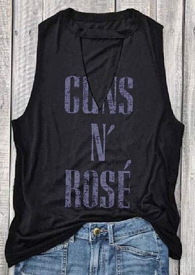 

Guns N' Rose Cut Out Tank, Black, 404547