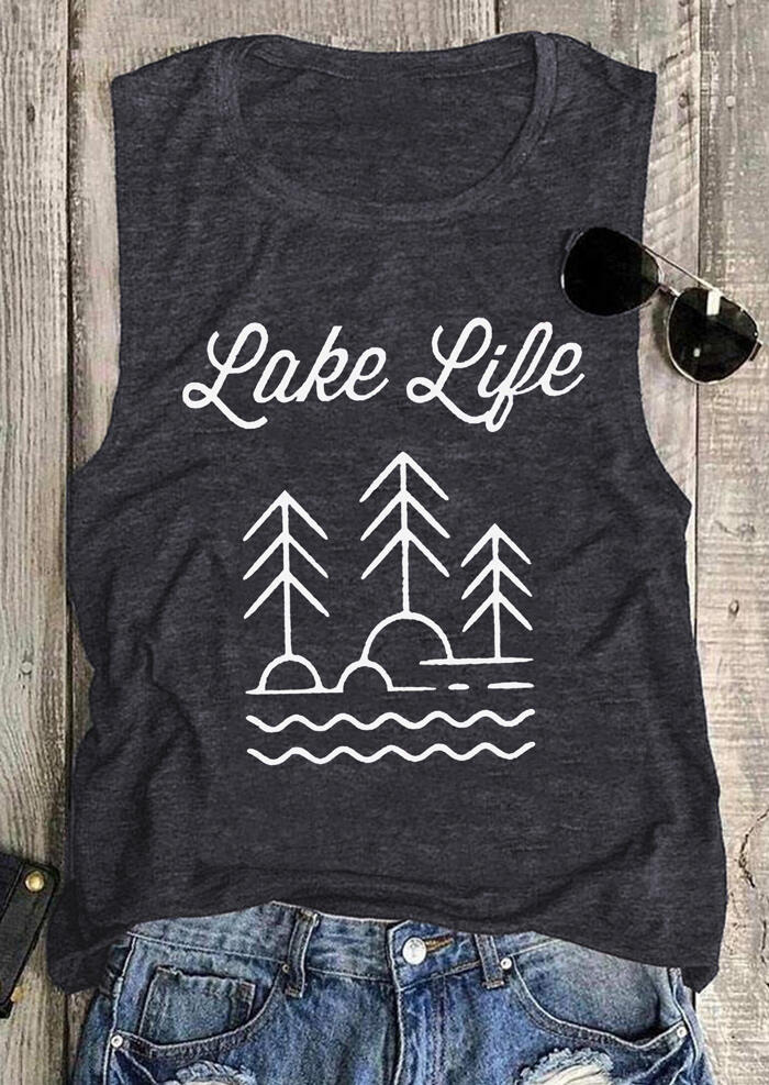 

Lake Life O-Neck Tank, Dark grey, 441579