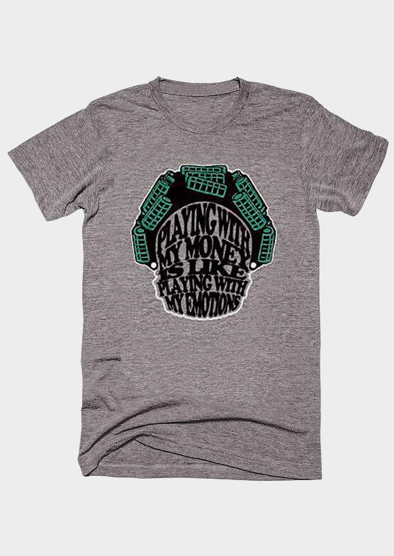 

Playing With My Money T-Shirt Tee, Gray, 441861