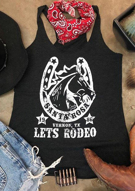 

Tank Tops Santa Rosa Lets Rodeo Tank in Black. Size: ,XL