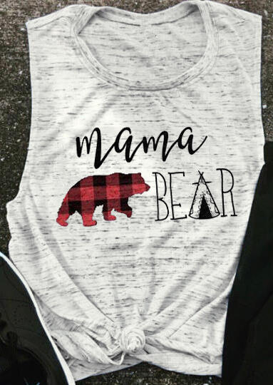 

Mama Bear O-Neck Tank, 443304, White