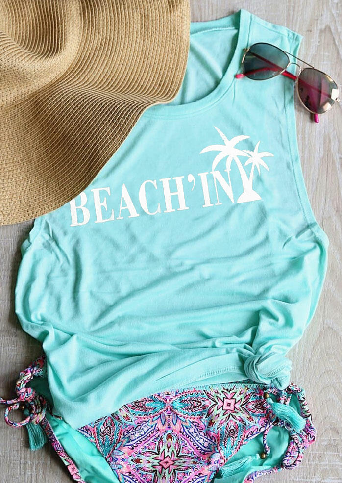 

Beach'in Tree Racerback Tank - LightBlue, 443783