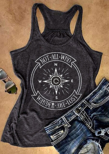 

Not All Who Wander Are Lost Tank - Dark Grey, 443966