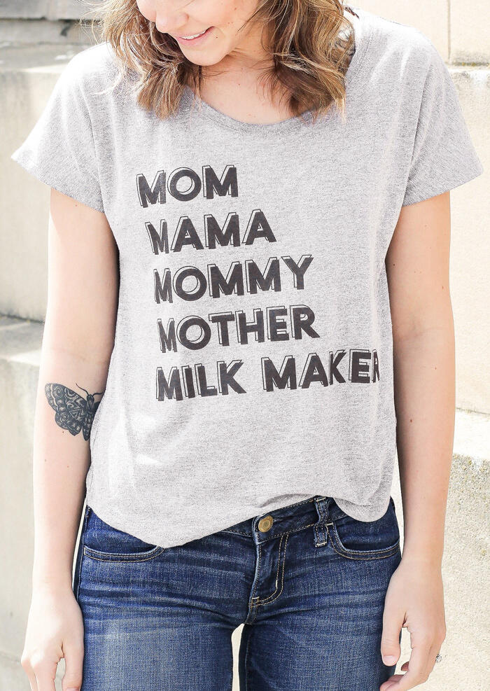 

Mom Milk Maker T-Shirt Tee, Gray, 443462