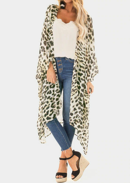 

Leopard Printed Long Cardigan - Leopard, 443868