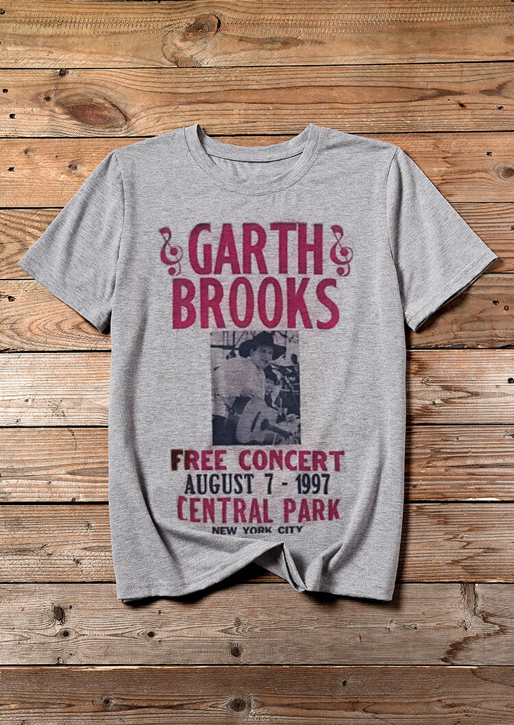 Garth Brooks Free Concert T-Shirt Tee - Fairyseason