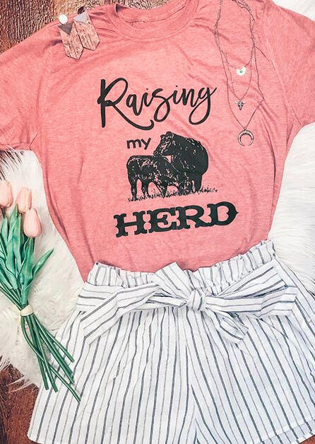

Raising My Herd T-Shirt Tee - Pink, 443298