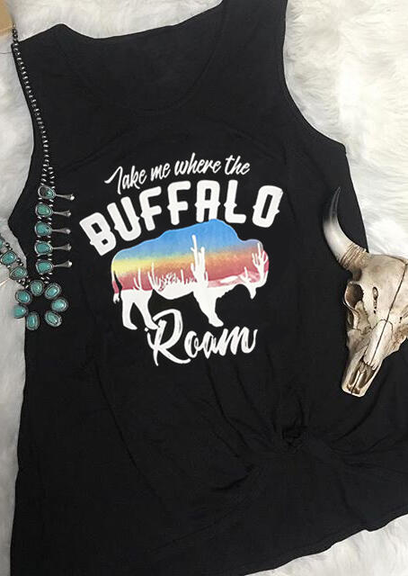 

Tank Tops Buffalo Roam O-Neck Tank - Black. Size
