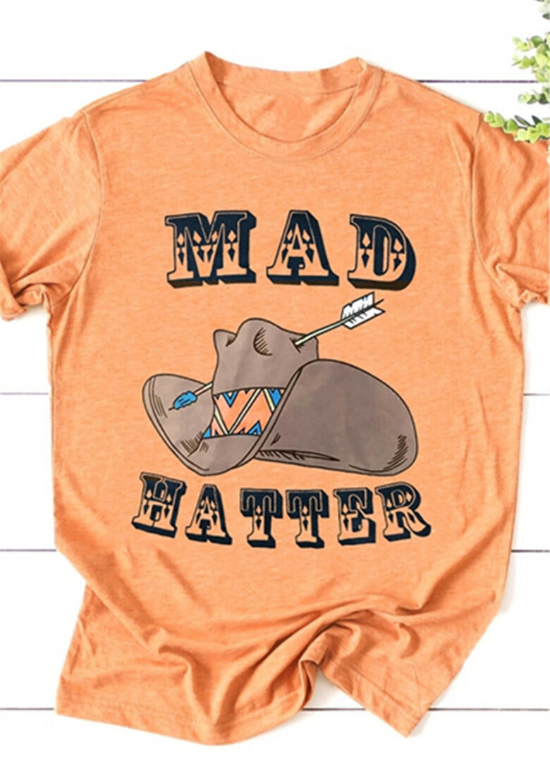 

Mad Hatter Arrow O-Neck T-Shirt, Orange, 435168