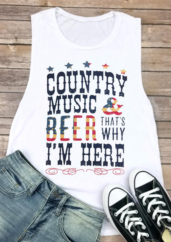 

Country Music & Beer Tank - White, 444728