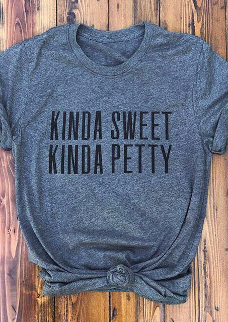 

Kinda Sweet Kinda Petty T-Shirt Tee -Deep Blue, 442611