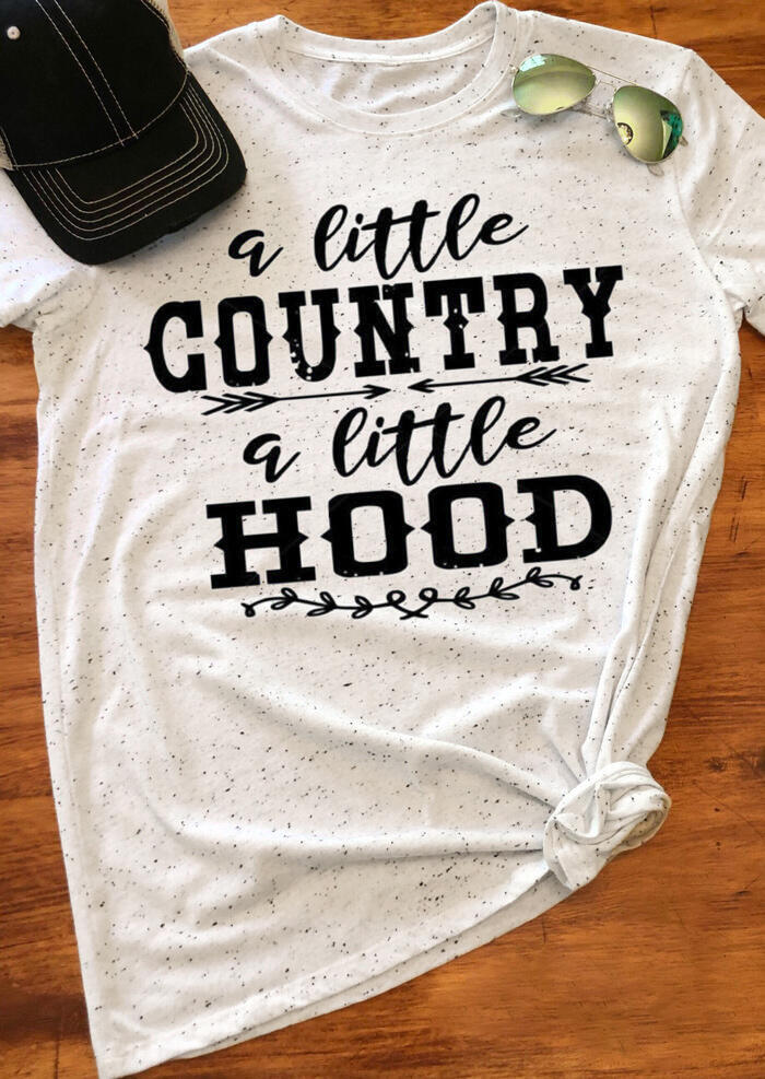 A Little Hood O-Neck T-Shirt Tee – Light Gray