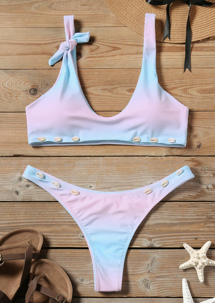 

Gradient Color Bikini Set -Multicolor, 443714