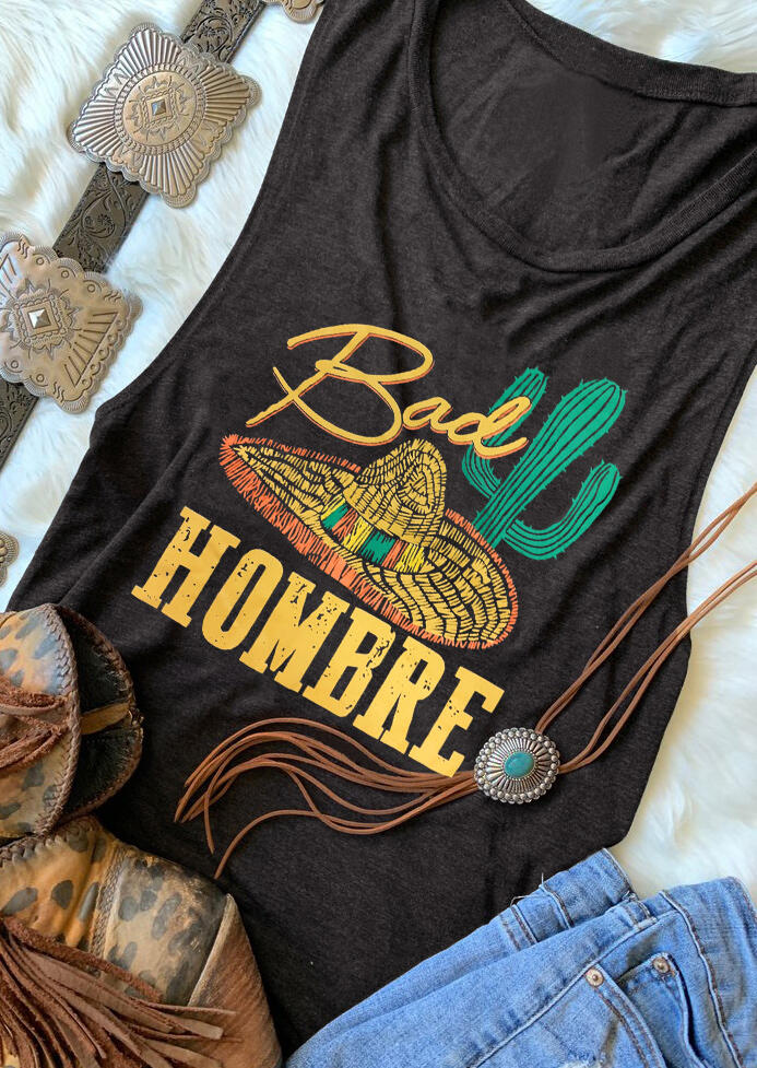

Tank Tops Bad Hombre O-Neck Tank - Dark Grey. Size