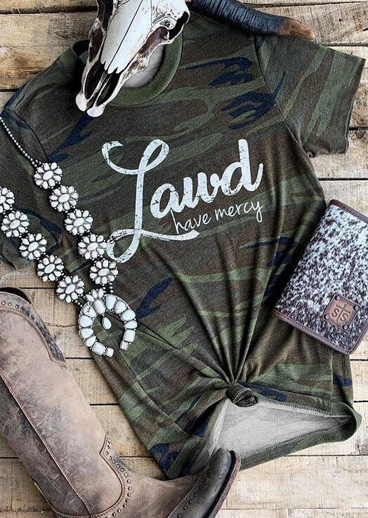 

Lawd Have Mercy Camouflage Printed T-Shirt Tee - Camouflage, 445034