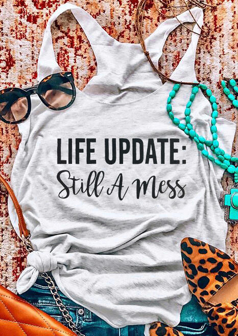 

Life Update Still A Mess Tank - Light Grey, 445108