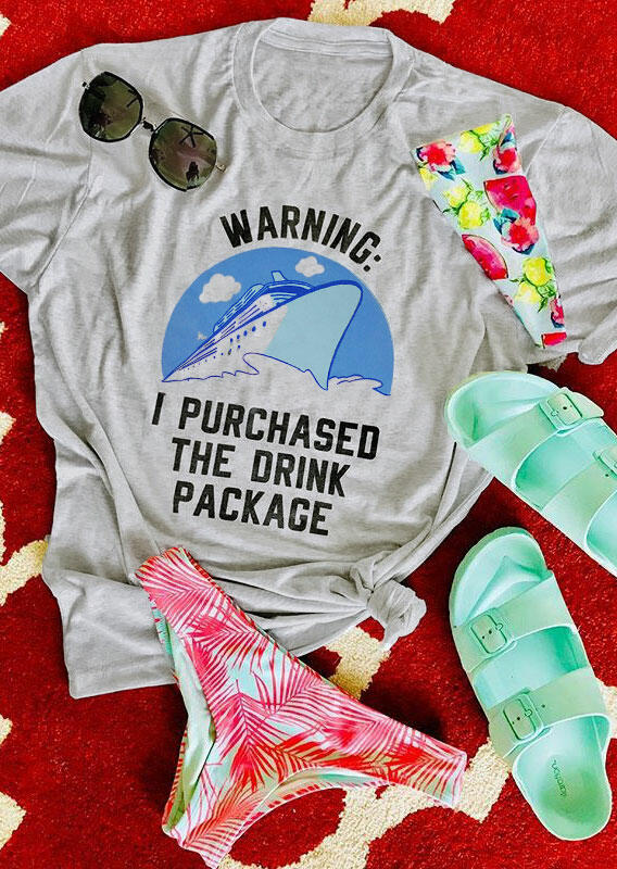 

I Purchased The Drink Package T-Shirt Tee - Gray, 443724