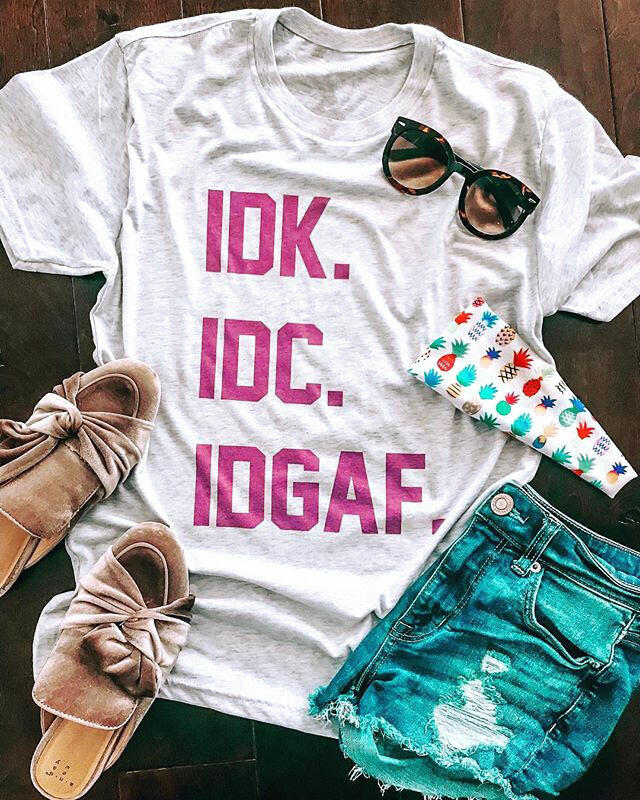 

I Don't Know T-Shirt Tee - Light Grey, 445124