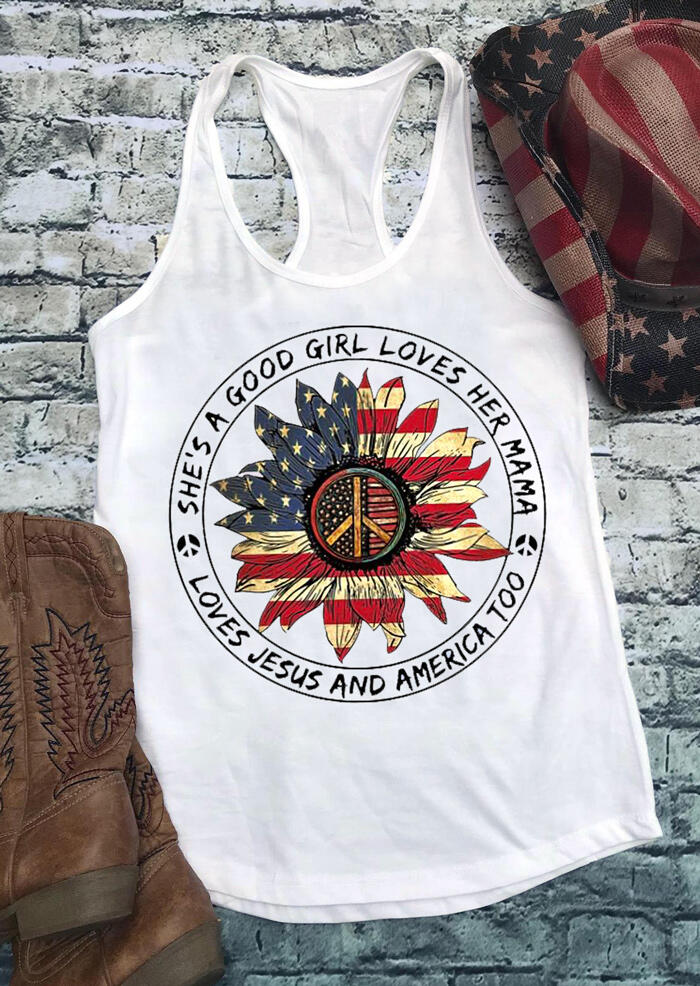 

Sunflower She' A Good Girl Loves Her Mama Tank - White, 445403