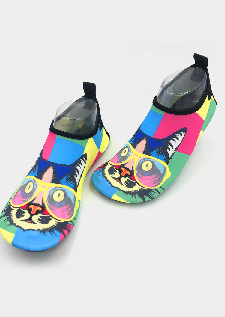 

Cat Glasses Outside Beach Sneakers - Light Blue, Multi, 445424