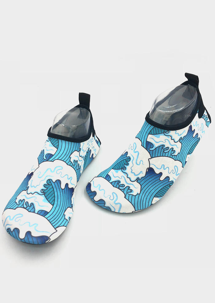 

Outside Printed Beach Sneakers - Light Blue, 445427, Lightblue