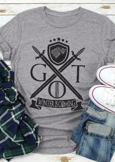 

Got Winter Is Coming T-Shirt Tee - Gray, 445673