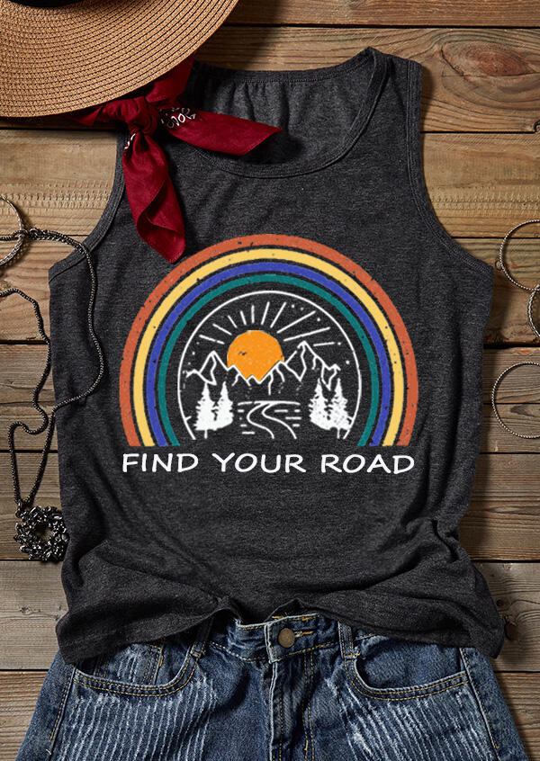

Find Your Road Rainbow Tank - Dark Gray, Dark grey, 444342