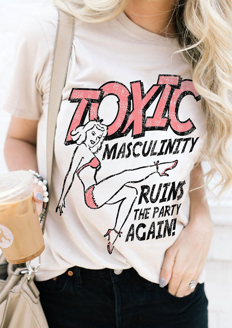 

Tees T-shirts Toxic Masculinity Ruins The Acain T-Shirt Tee - White. Size
