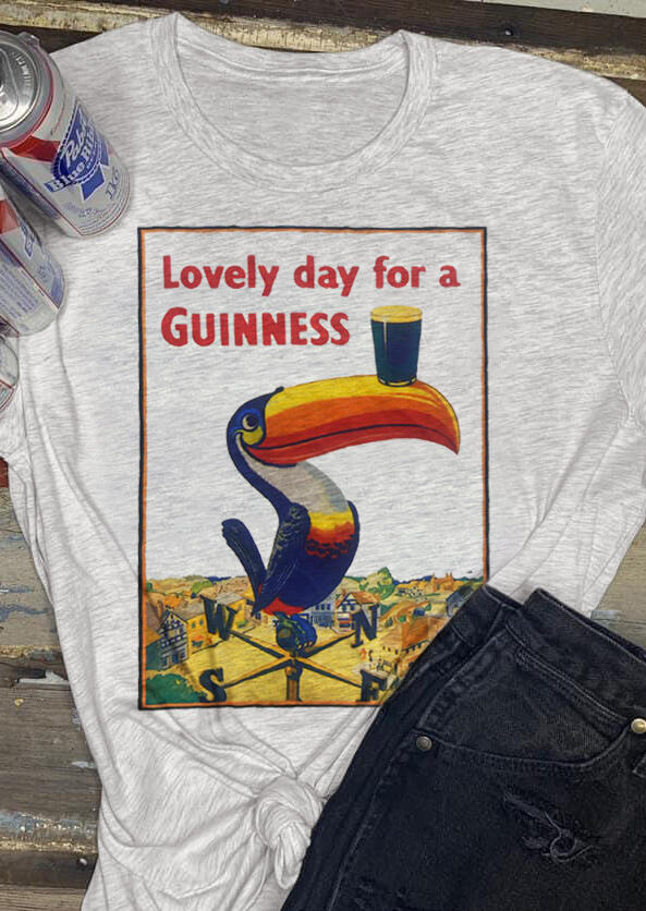 

Lovely Day For A Guinness T-Shirt Tee - Light Grey, 446143