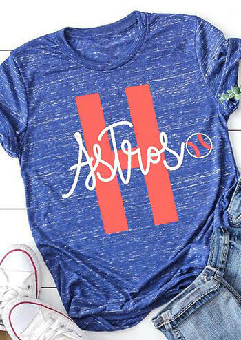 

Tees T-shirts Houston Astros Baseball T-Shirt Tee - Blue. Size