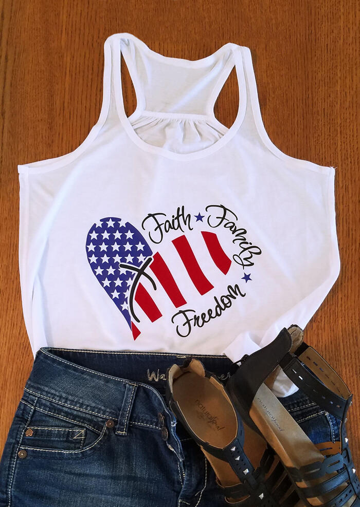 

Faith Family Freedom Tank - White, 444542