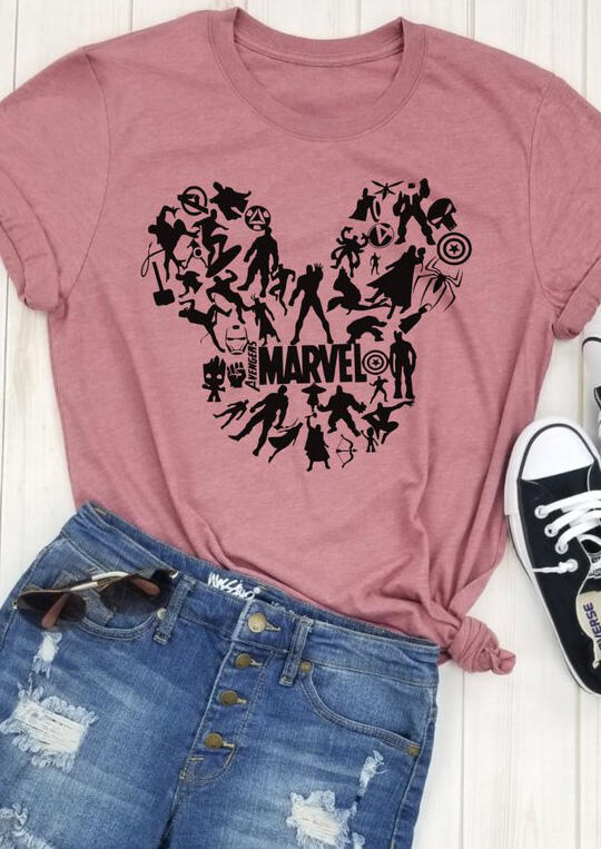 

Marvel Avengers O-Neck T-Shirt Tee - Cameo Brown, 446371