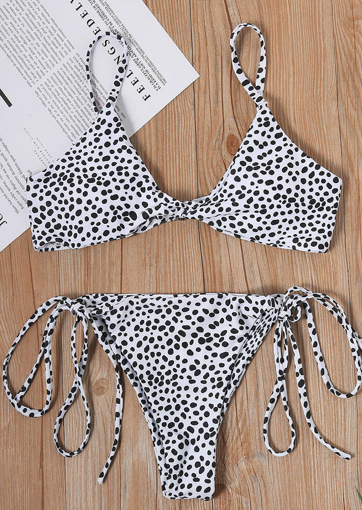

Leopard Printed Lace Up Bikini Set - Leopard, 446442