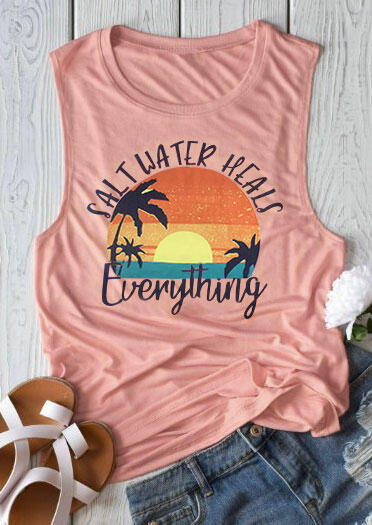 

Salt Water Heals Everything Tank - Pink, 443777