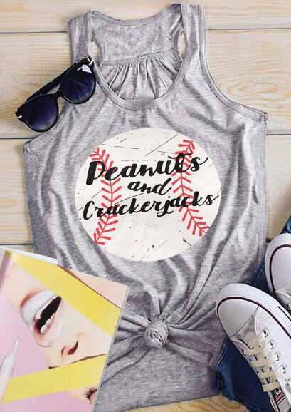 

Peanuts And Crackerjacks Baseball Tank - Gray, 446937